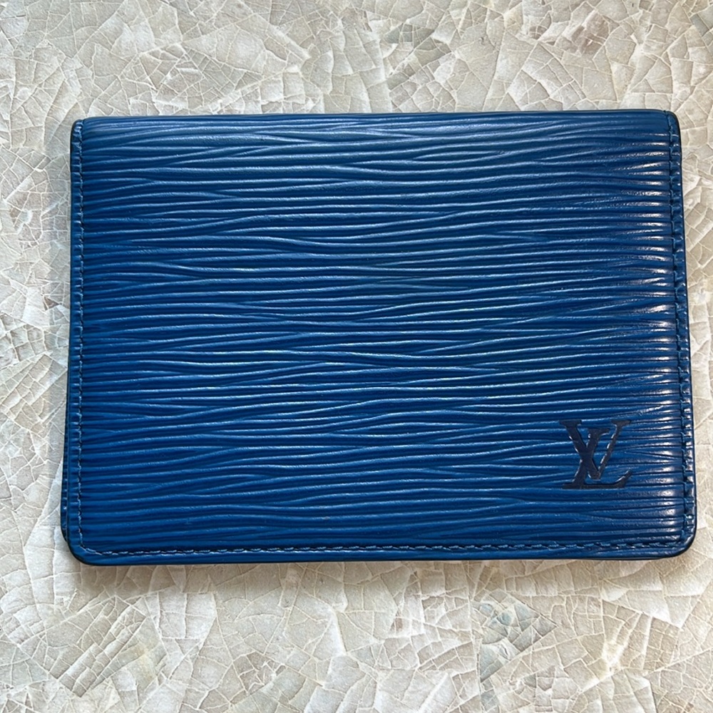 Louis Vuitton Epi Blue Card Case